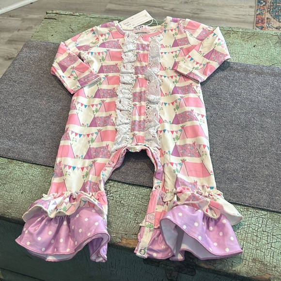 Pete + Lucy Fancy Camping Romper Size 6 to 9 mon New - Picture 2 of 6